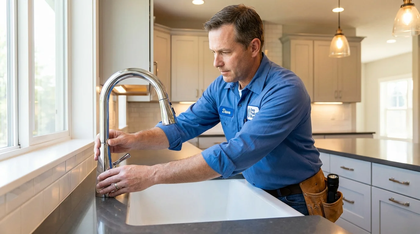 Kitchen faucet installation by Johns Plumbing LLC in Fairview Heights