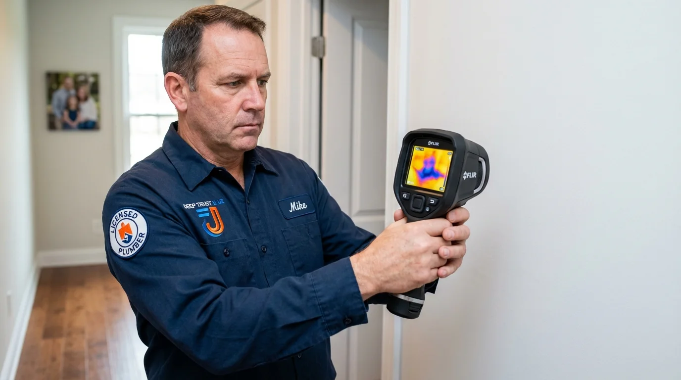Thermal imaging leak detection by Johns Plumbing LLC in Fairview Heights